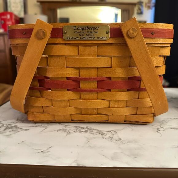 Longaberger 1992 Editions Seasons Greeting with Protector - Picture 1 of 6